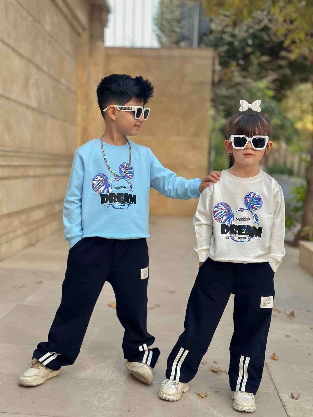 شلوار اسلش بچگانه سه خط دورس دو نخ